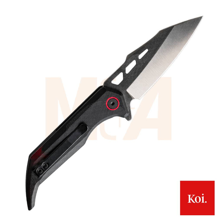 Koi Knives The Glossy Black Cockatoo EDC Pocket Knife