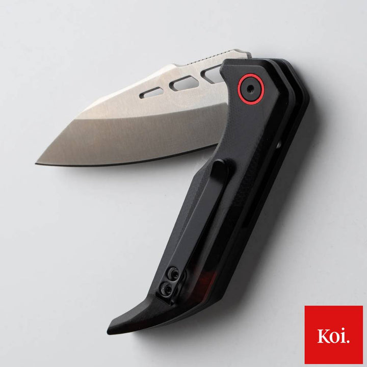 Koi Knives The Glossy Black Cockatoo EDC Pocket Knife