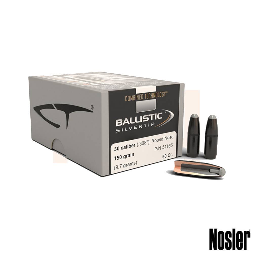 Nosler Round Nose Ballistic Silvertip Projectiles