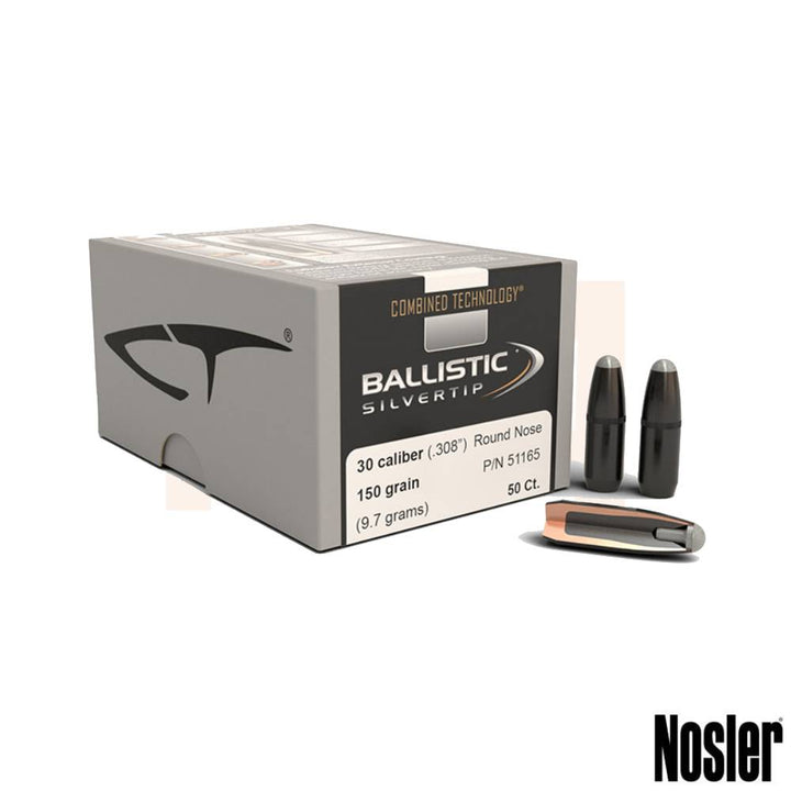 Nosler Round Nose Ballistic Silvertip Projectiles