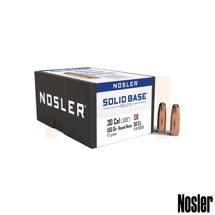 Nosler Round Nose Solid Base Projectiles