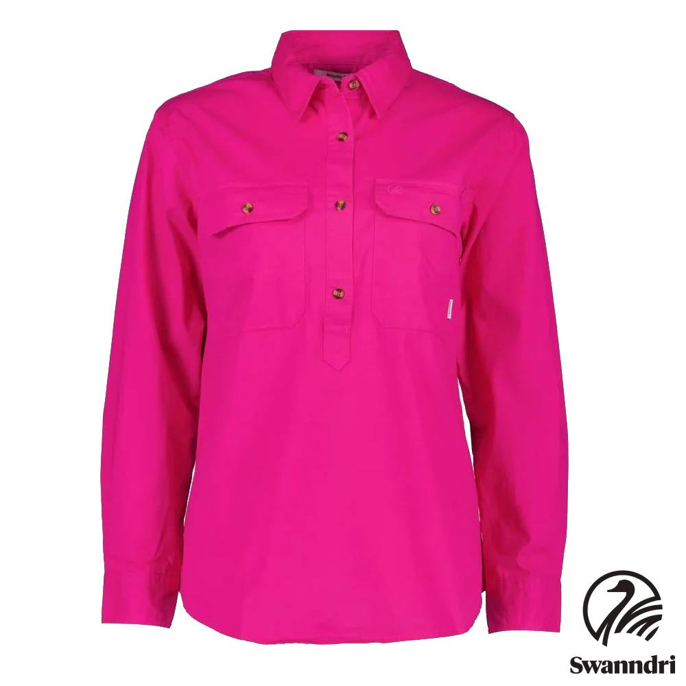 Swanndri Womens Roma Long Sleeve Shirt Pink